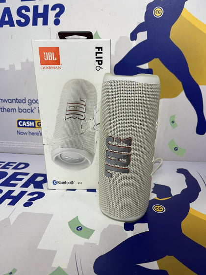 JBL Flip 6 Portable Bluetooth Speaker - White