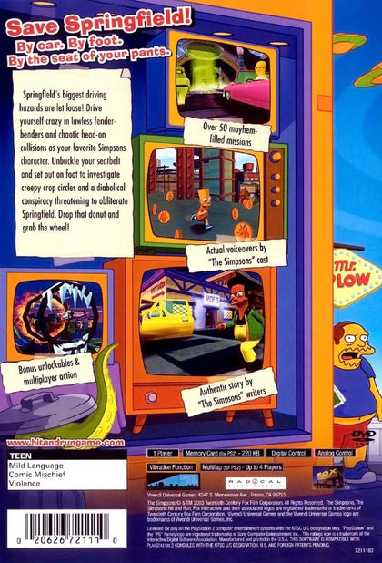 PS2 The Simpsons: Hit & Run.