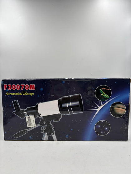 F30070M 70mm Aperture 300mm Astronomical Refractor Astronomical Telescope Tripod Finder Scope- Portable Travel Telescope with Tripod