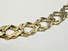 9ct yellow gold double link bracelet 8"