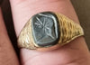 9ct Gold Onyx Centurion Ring