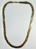 9ct yellow gold braided herringbone necklace 16"
