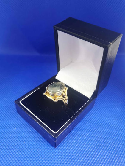 18ct Gold Stone Ring (375 Hallmarked & Tested) Weight: 10.0g, Size: P - Box Included