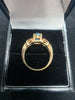 9ct Gold Ring (light blue stone)375 2.9G Size M