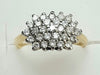 9ct Gold 0.5ct Diamond Cluster Ring Size K