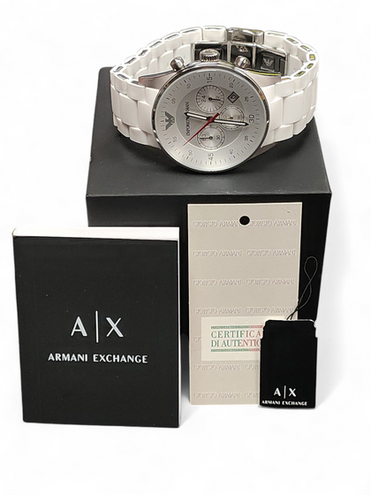 Armani Exchange AR-5859 White Silicone Watch **Boxed**
