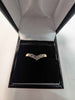 9ct Yellow Gold Wishbone Ladies Ring With Stones - 1.38 Grams - Size O