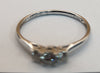 9ct White Gold Ring With Clear Stones - 1.65G - Size S - Hallmarked