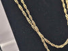 9ct Yellow Gold Vermeil Twisted Wave Chain Necklace - 18" Long - 4.31 Grams