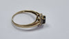 9ct gold sapphire & diamond ring size R 1/2