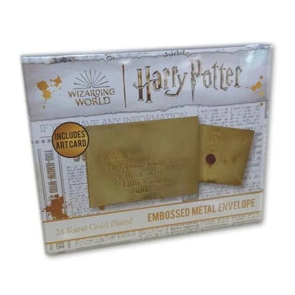 Harry Potter 24K Gold Plated Metal Envelope with Red Seal