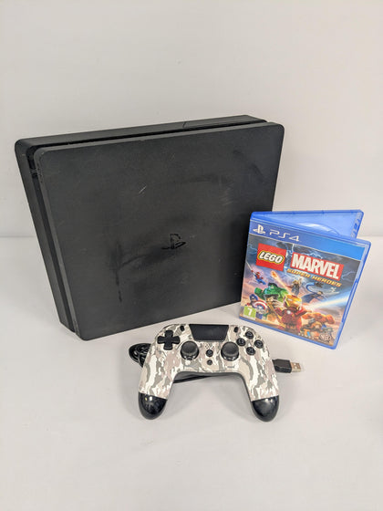 Playstation 4 Slim Console, 1TB Lego Marvel Superheroes Package