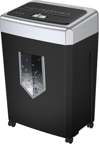 Bonsaii EverShred 14-Sheet Cross-Cut Paper Shredder, 30-Minute Heavy Duty Continuous Run Time