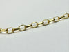 9ct yellow gold belcher chain with blue stone pendant 24"
