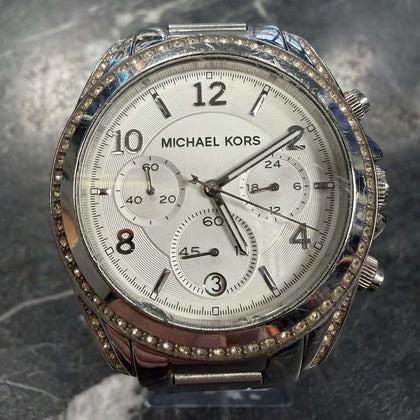 Michael Kors MK5165 Ladies Blair Chronograph Watch - Silver