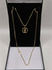 9k GOLD 24" st christopher Pendant with chain - pendant 1.47 grams , chain- 5.0 grams