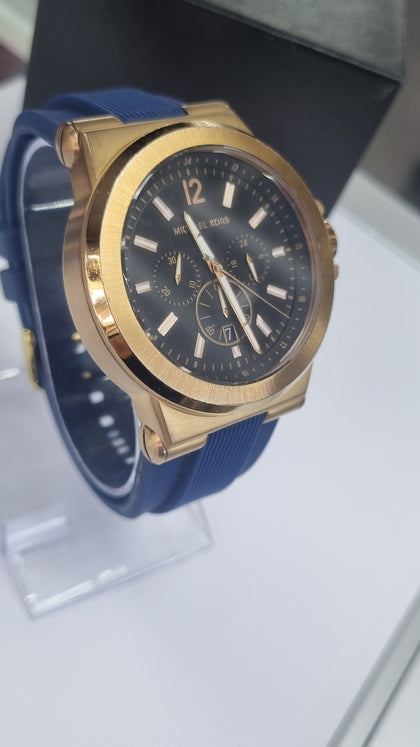 MICHAEL KORS WATCH MK 8184 BLUE & ROSE GOLD