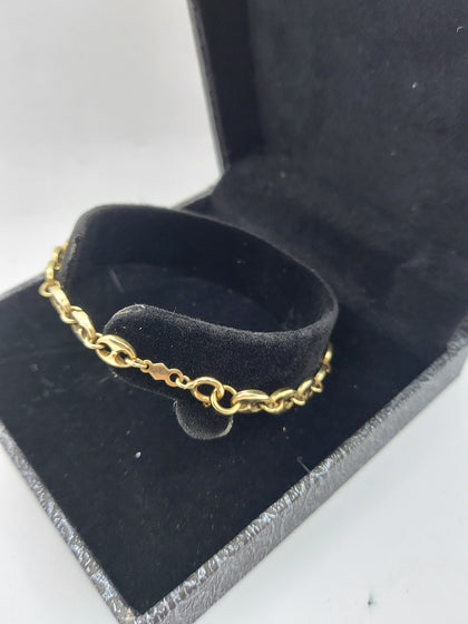 9CT Yellow Gold Bracelet Chain - 7