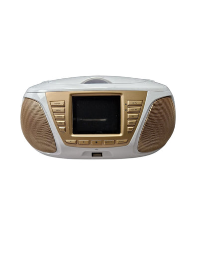 Azatom Zenith Z4 DAB/DAB+ CD Player - FM Radio - Bluetooth - Stereo Speaker System - Clock - USB Charger - USB Player (White)