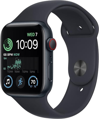 Apple Watch SE (2nd Gen) [GPS + Cellular, 44mm] - Midnight Aluminum Case with Midnight Sport Band M/L