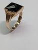 9ct Gold Black Signet Ring Size R