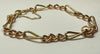 9CT YELLOW GOLD FIGARO BRACELET WITH SAFETY CHAIN