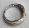 9ct White Gold Diamond Ring Size i
