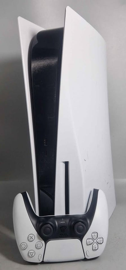 Sony PlayStation 5 Console, 825GB, White, Unboxed- With Leads And Controller