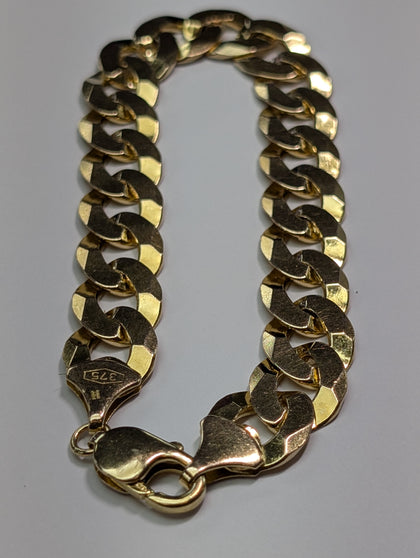 9ct Gold Flat Curb Bracelet