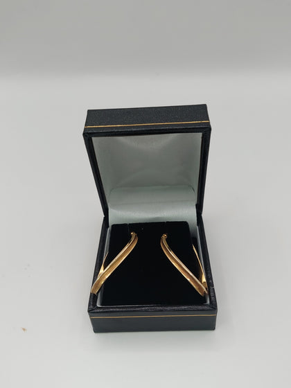 9k Gold Earrings 1.2G weight Hallmarked(375)&Tested