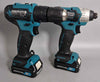 Makita Cordless Combi Drill & Impact Driver Kit 12V (CLX228AJ) + 2 Batteries inc