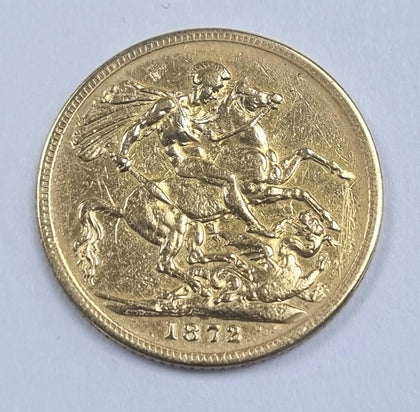 1872 full gold sovereign