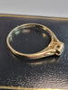 9ct Yellow Gold Ring with Clear Stone - Size N - 1.29g