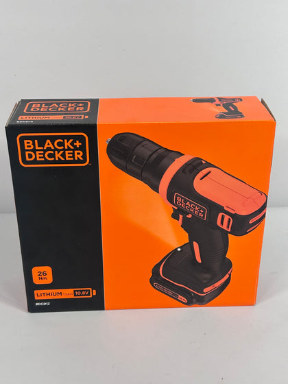 Black & Decker BDCDD12K Pistol Grip Drill Lithium-Ion (Li-Ion) 1.5Ah ,Orange (Collection Only)