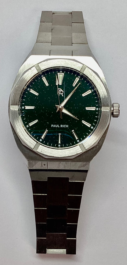 Paul Rich Frosted Silver Green 42mm - Quartz - Silver - Men - Stainless Steel - Mineral