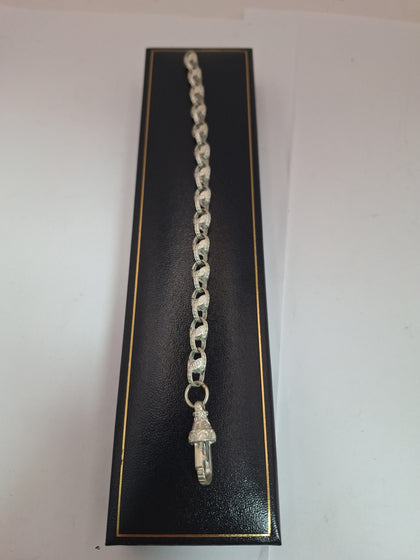 BRAND NEW SILVER BELCHER BRACELET WEIGHT 16.65 , LENGHT 7.5 (4FCD)