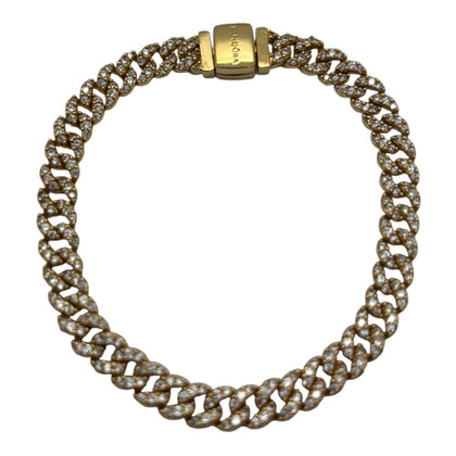 Pandora Gold Pavé Cuban Chain Bracelet - 7 Inches