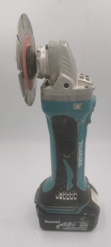 Makita DGA452Z 18v 115mm LXT Angle Grinder Paddle Switch, With 3.0ah Battery