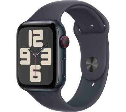 APPLE Watch SE (Gen 2) Cellular - 40 mm Midnight Aluminium Case with Midnight Sport Band, M/L