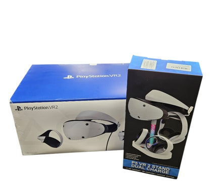 Sony Playstation VR2 Virtual Headset with VR2 Dual Stand Charger - Boxed