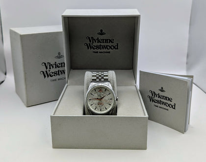 Vivienne Westwood time machine watch Quartz stainless steel bracelet With Box and instructions.