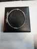9ct White Gold Hinged Flower Bangle - 8.02g - 2.5" - Hallmarked