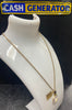 9ct Gold Rope Chain and 'C' Pendant 7.6g 18"
