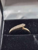 9ct Yellow Gold 0.03ct Cut Diamond Wishbone Ring - 1.90 Grams - Size N