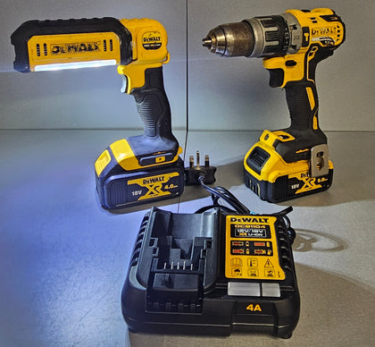 DeWalt DCD796 18V Xr Brushless Combi Drill + Dewalt dcl050 Light Torch