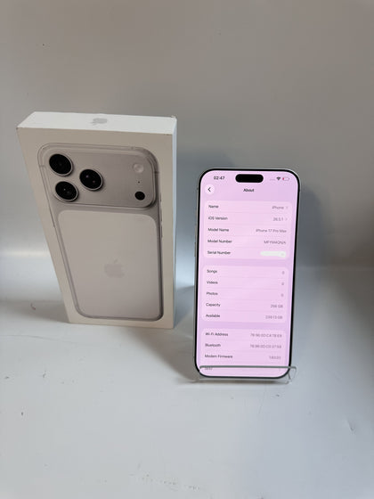 iPhone 17 Pro Max - 256GB - 100% Battery Health - Unlocked