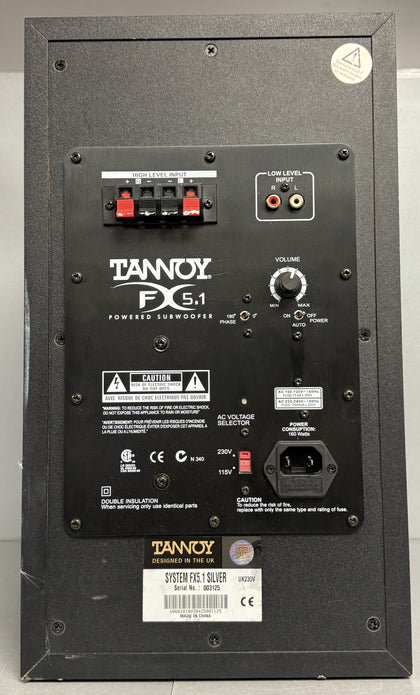 ** Collection Only ** Tannoy FX 5.1 Speaker System Black ** Unboxed **