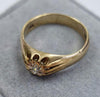 9ct Gold Diamond Signet Ring Size "T"