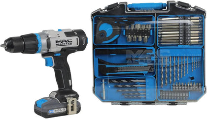 Mac Allister Combi Drill Cordless 18V Li-Ion SOLO 74 Pcs Accessory