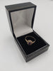9K Gold Ring with Purple Centre Stone and CZ Stones, 1.4Grams, Size: L
